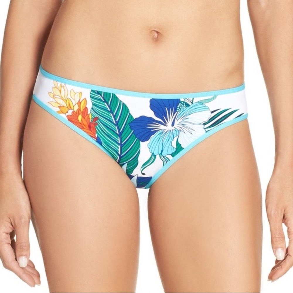 NWOT ~ TOMMY BAHAMA Hibiscus Hipster Reversible Swim Bikini Bottom White…